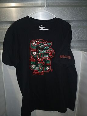 Fanatics SF Giants Gigantes Aztec Mayan Tribal Logo T-Shirt Black Size XL
